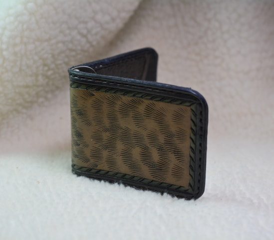 Smokey Brown Leather Front Pocket Money Clip Wallet