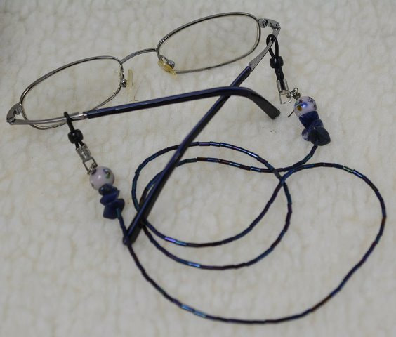 Stone and Bead Eyeglass Chain