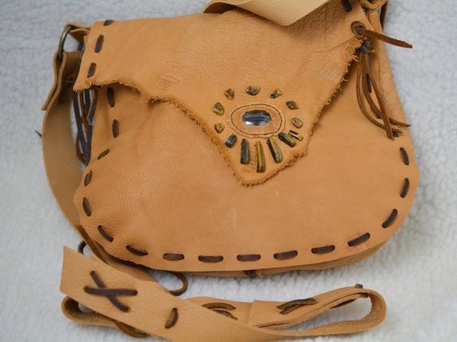 Tan Leather Shoulder Handbag