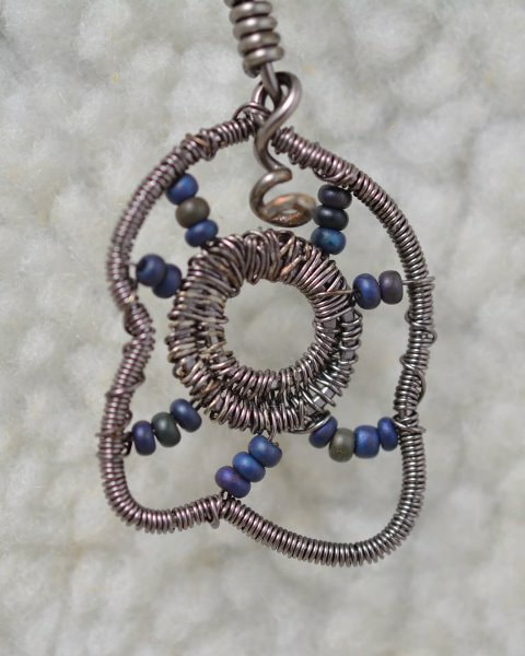 Wire Wrapped Beaded Pendant
